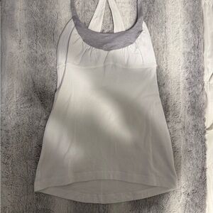 lululemon athletica White Halter Sleeveless Backless Tank Top